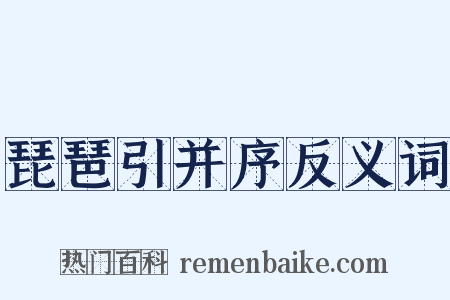 琵琶引并序反义词是什么意思的图片